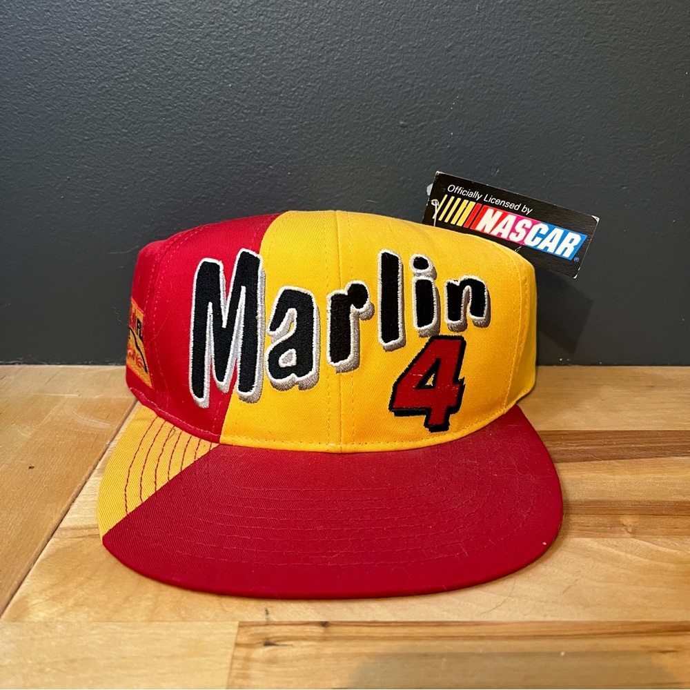 Vintage 1996 NASCAR Sterling Marlin #4 Kodak  SnapBack Hat - NWT